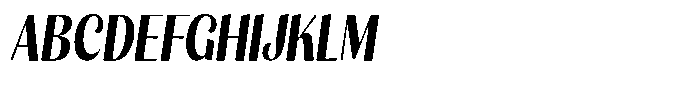 Julima Slant Semi Bold Condensed Font UPPERCASE