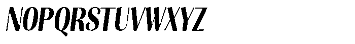 Julima Slant Semi Bold Condensed Font UPPERCASE