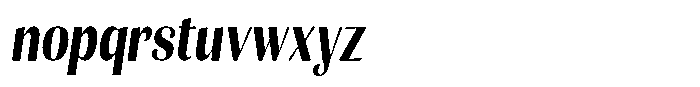 Julima Slant Semi Bold Condensed Font LOWERCASE