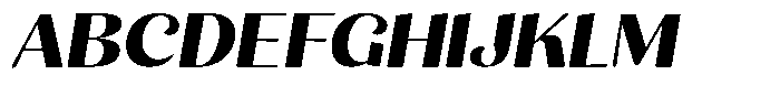 Julima Slant Semi Bold Expanded Font UPPERCASE