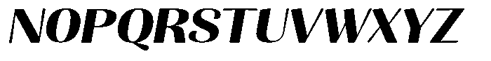 Julima Slant Semi Bold Expanded Font UPPERCASE