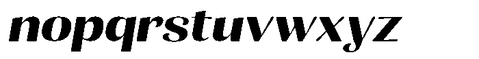 Julima Slant Semi Bold Expanded Font LOWERCASE
