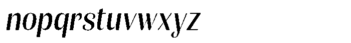 Julima Slant Semi Condensed Font LOWERCASE