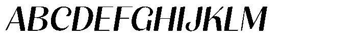 Julima Slant Semi Expanded Font UPPERCASE
