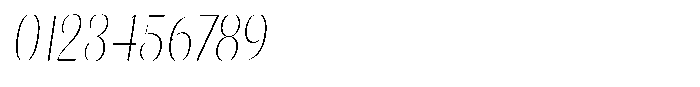 Julima Slant Thin Condensed Font OTHER CHARS