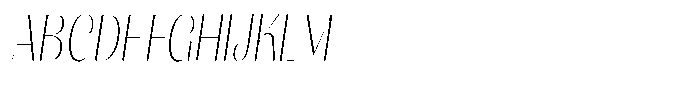 Julima Slant Thin Condensed Font UPPERCASE
