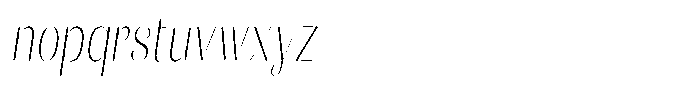 Julima Slant Thin Condensed Font LOWERCASE