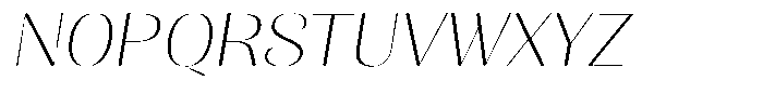 Julima Slant Thin Expanded Font UPPERCASE