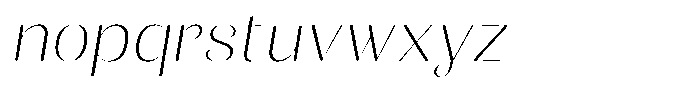 Julima Slant Thin Expanded Font LOWERCASE