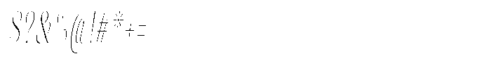 Julima Slant Thin Extra Condensed Font OTHER CHARS