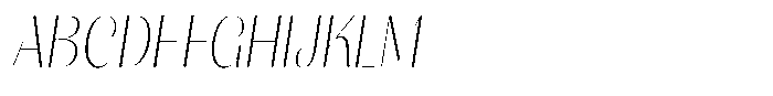 Julima Slant Thin Semi Condensed Font UPPERCASE