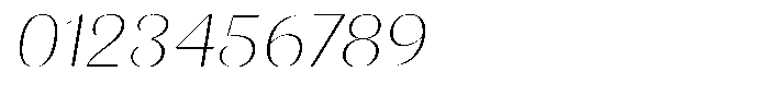 Julima Slant Thin Semi Expanded Font OTHER CHARS