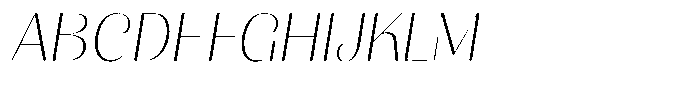 Julima Slant Thin Semi Expanded Font UPPERCASE