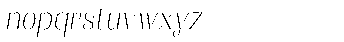 Julima Slant Thin Font LOWERCASE
