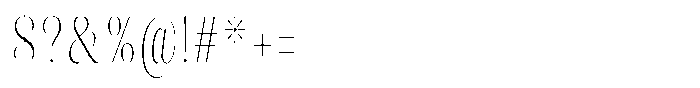 Julima Thin Condensed Font OTHER CHARS