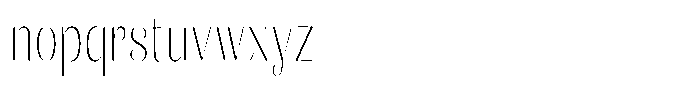 Julima Thin Condensed Font LOWERCASE
