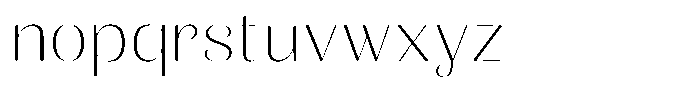 Julima Thin Expanded Font LOWERCASE