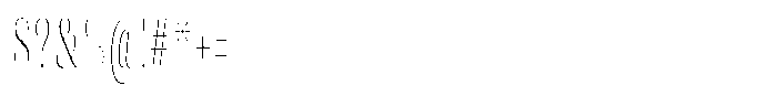 Julima Thin Extra Condensed Font OTHER CHARS