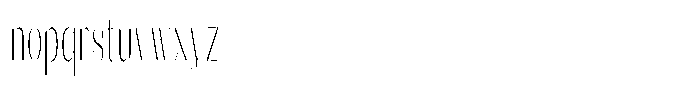 Julima Thin Extra Condensed Font LOWERCASE