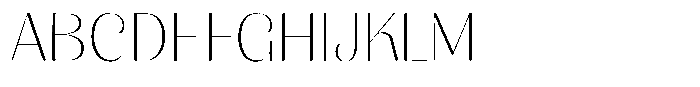 Julima Thin Semi Expanded Font UPPERCASE