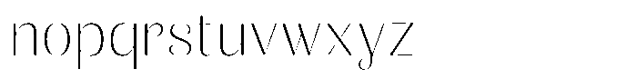 Julima Thin Semi Expanded Font LOWERCASE