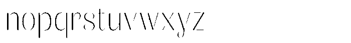 Julima Thin Font LOWERCASE