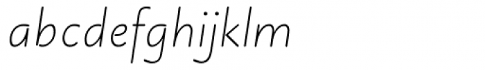Julius Primary Light Italic Font LOWERCASE
