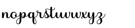 Jully Julia Font LOWERCASE