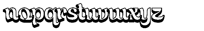 Jumaylah 3 D Font LOWERCASE