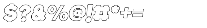 Jumbodron Black Outline Italic Font OTHER CHARS