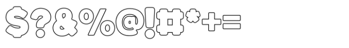Jumbodron Black Outline Font OTHER CHARS