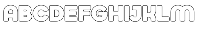 Jumbodron Black Outline Font UPPERCASE