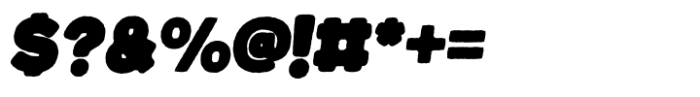 Jumbodron Black Rough Italic Font OTHER CHARS