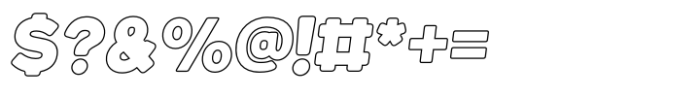 Jumbodron Bold Outline Italic Font OTHER CHARS