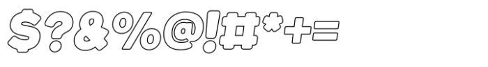 Jumbodron Extra Bold Outline Italic Font OTHER CHARS