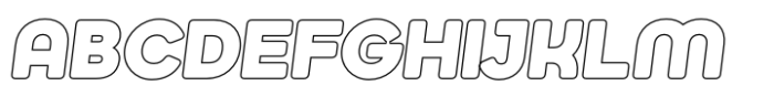Jumbodron Extra Bold Outline Italic Font UPPERCASE