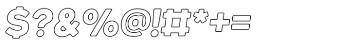 Jumbodron Medium Outline Italic Font OTHER CHARS