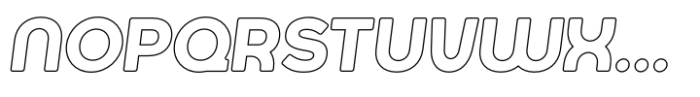Jumbodron Medium Outline Italic Font UPPERCASE