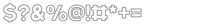 Jumbodron Medium Outline Font OTHER CHARS