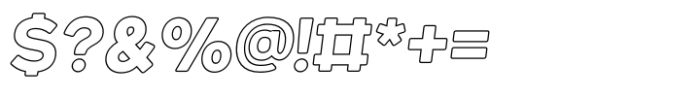 Jumbodron Regular Outline Italic Font OTHER CHARS