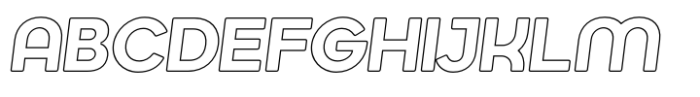 Jumbodron Regular Outline Italic Font UPPERCASE