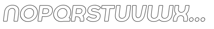 Jumbodron Regular Outline Italic Font UPPERCASE