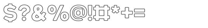 Jumbodron Regular Outline Font OTHER CHARS