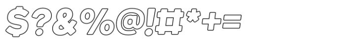 Jumbodron Semi Bold Outline Italic Font OTHER CHARS