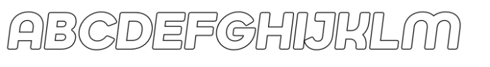 Jumbodron Semi Bold Outline Italic Font UPPERCASE