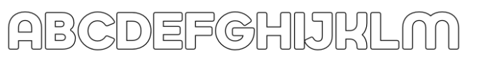 Jumbodron Semi Bold Outline Font UPPERCASE