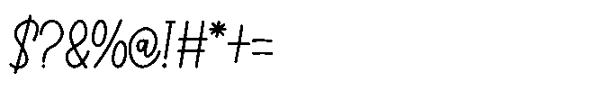Junior High Handwriting Font OTHER CHARS