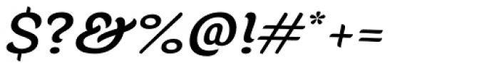 Juno Semi Expanded Medium Italic Font OTHER CHARS