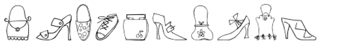 Just Shoes and Purses Font UPPERCASE