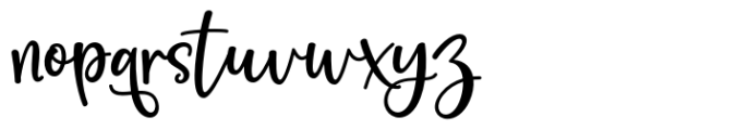 Justhing Font LOWERCASE